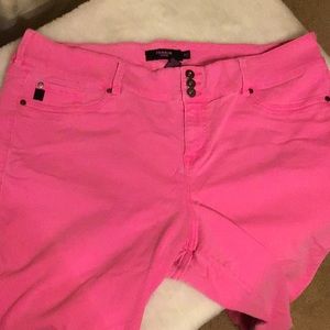 Torrid Hot Pink Skinny Ankle Jeans